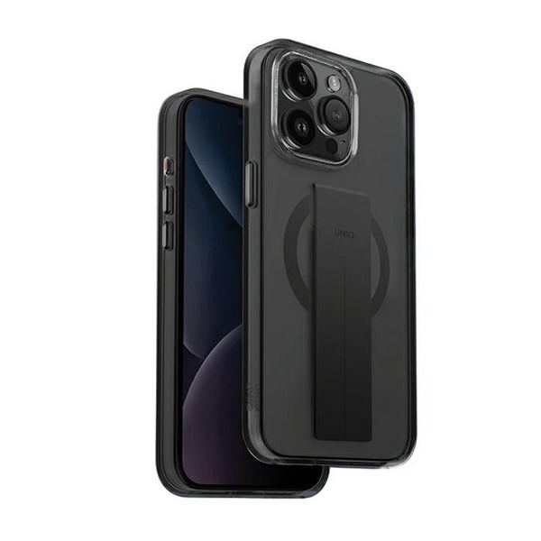 Uniq Heldro Mag iPhone 15 Pro Case With Integrated Flex Grip Band | Smoke Uniq Heldro Mag iPhone 15 Pro Case With Integrated Flex Grip Band | Smoke
